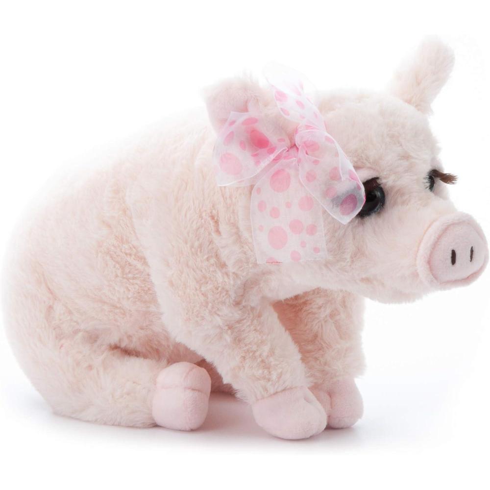 image:imageThe Petting Zoo Lashz Pig Stuffed Animal Gifts for Girls Pig Plush Toy 12 inches
