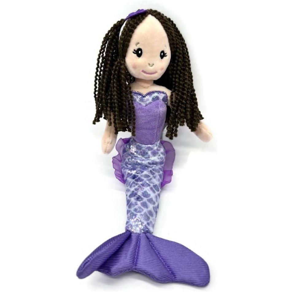 image:imageThe Petting Zoo Mermaid Doll Gifts for Girls Plush Mermaid Doll 12 inch Dark SkinBrunette
