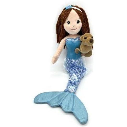 image:imageThe Petting Zoo Mermaid Doll with Sea Lion Stuffed Animal Great Gifts for Girls Mermaid Plush Doll with Sea Lion Plush Toy 17 inch African AmericanRed Hair