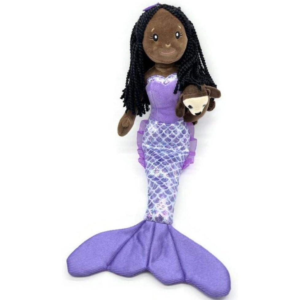 image:imageThe Petting Zoo Mermaid Doll with Sea Otter Stuffed Animal Great Gifts for Girls Mermaid Plush Doll with Sea Otter Plush Toy 17 inch BlondeAfrican American