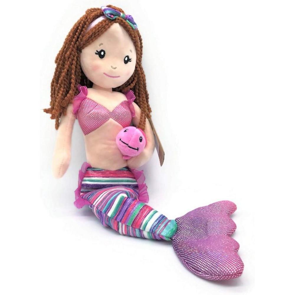 image:imageThe Petting Zoo Mermaid Doll with Sea Turtle Stuffed Animal Great Gifts for Girls Mermaid Plush Doll with Turtle Plush Toy 17 inch Red HairRed Hair