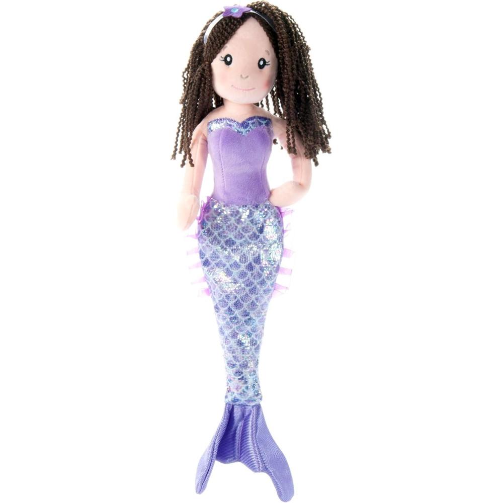 image:imageThe Petting Zoo Mermaid Stuffed Animal Plushie Gifts for Kids Sealife Animals Brunette Mermaid Doll Plush Toy 32 inches