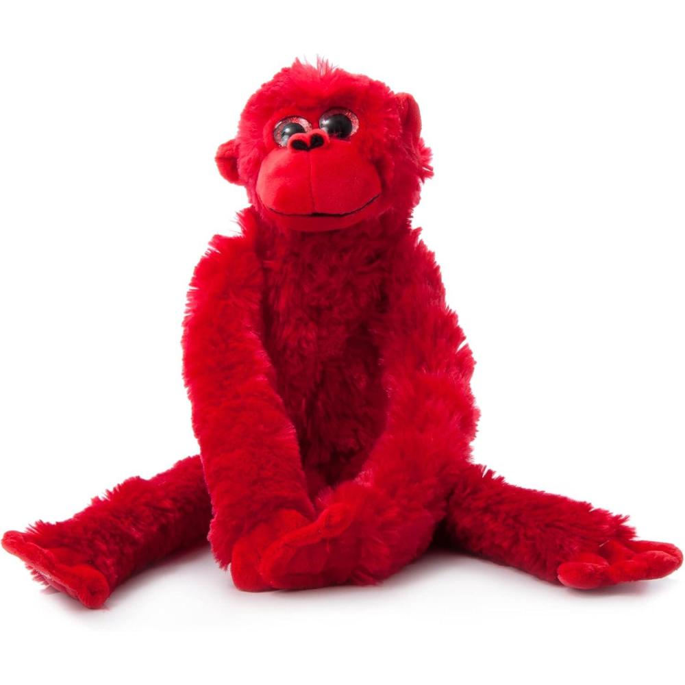 image:imageThe Petting Zoo Monkey Stuffed Animals Plush Toys for Girls and Boys Hanging Monkey Plush Toy Rainbow of Colors20 Inches Red