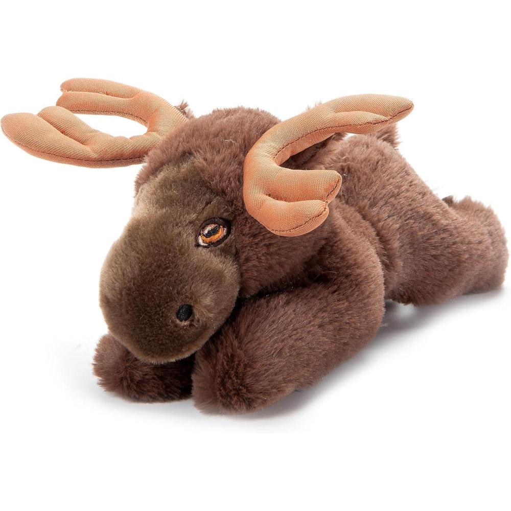 image:imageThe Petting Zoo Moose Stuffed Animal Plushie Gifts for Kids Earth Keeperz Wildlife Animals Zoologee Brown Moose Plush Toy 10 inches