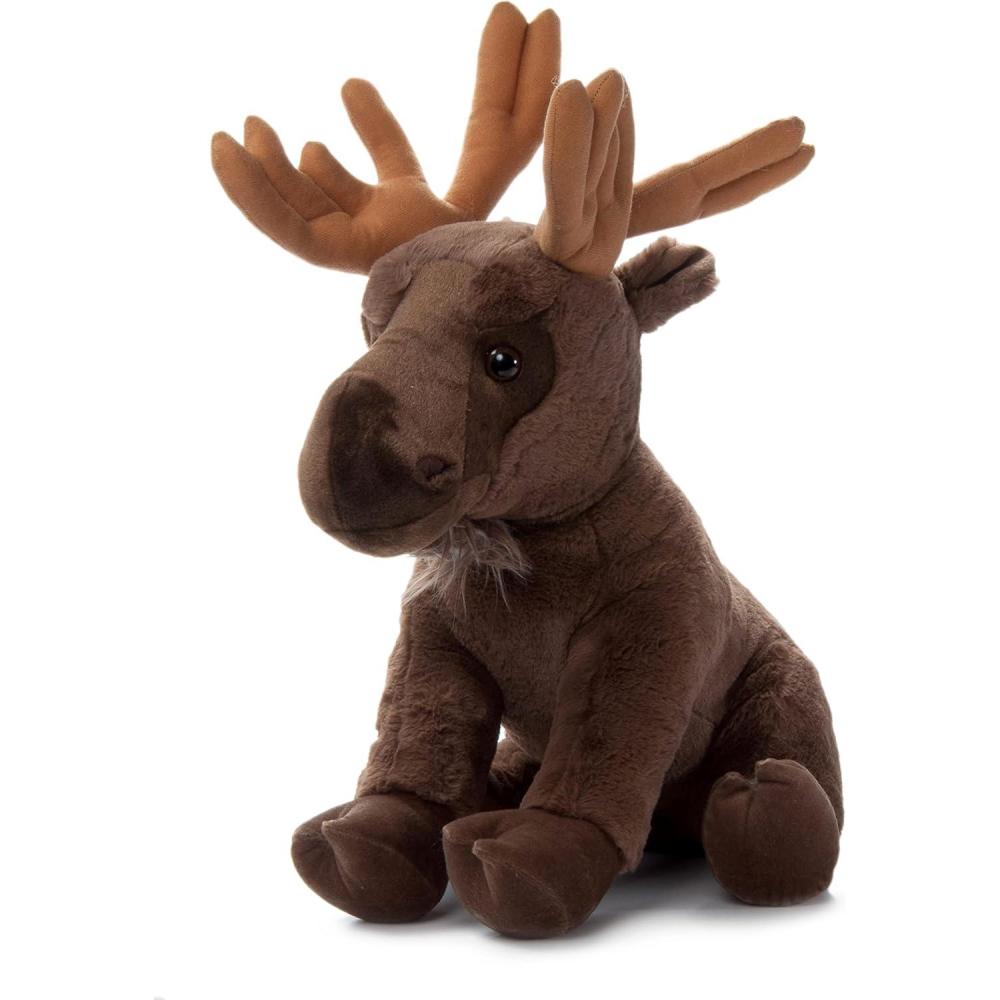 image:imageThe Petting Zoo Moose Stuffed Animal Plushie Gifts for Kids Wild Onez Wildlife Animals Jumbo Moose Plush Toy 20 inches