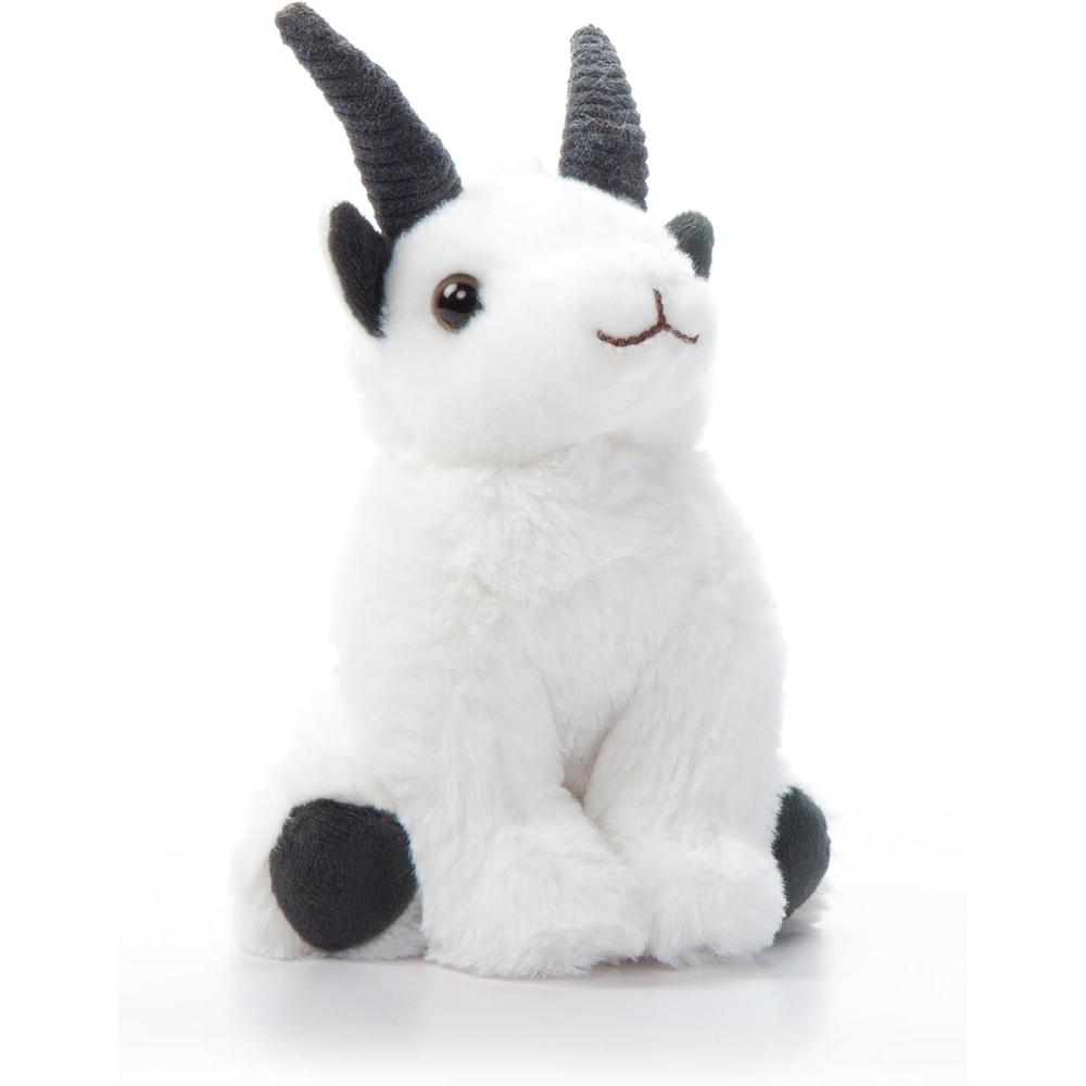 image:imageThe Petting Zoo Mountain Goat Stuffed Animal Plushie Gifts for Kids Wild Onez Babiez Wildlife Animals Goat Plush Toy 6 inches