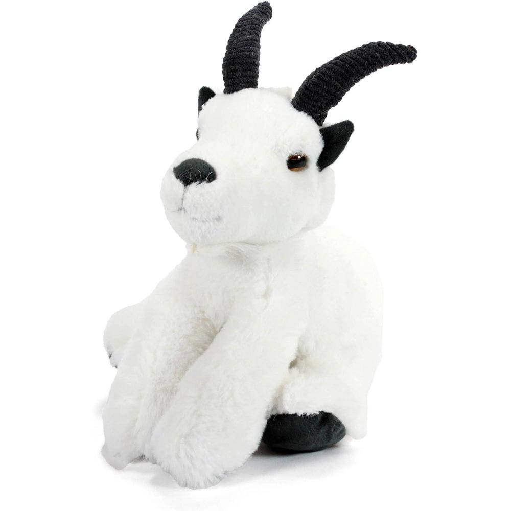 image:imageThe Petting Zoo Mountain Goat Stuffed Animal Plushie Gifts for Kids Wild Onez Wildlife Animals Goat Plush Toy 9 inches9 in