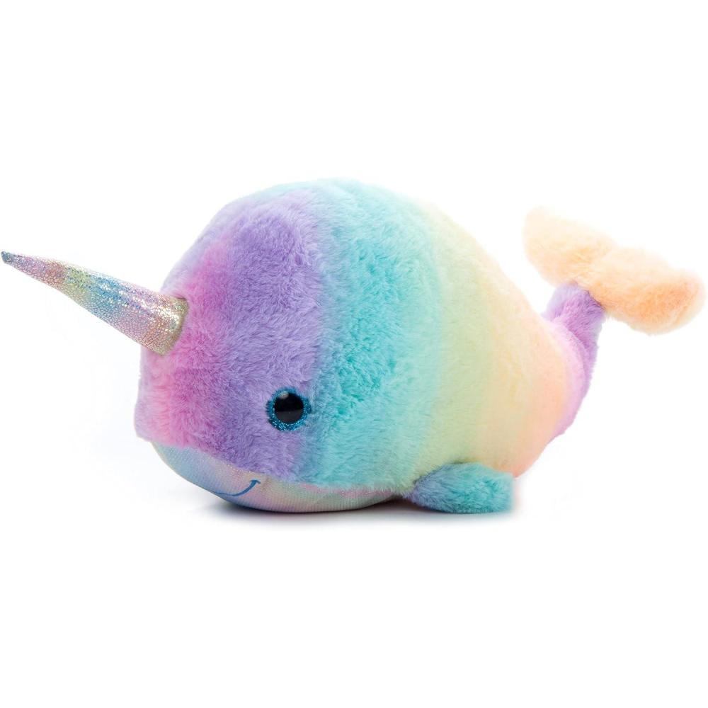 image:imageThe Petting Zoo Narwhal Stuffed Animal Plushie Ombrez Ocean Animals Rainbow Narwhal Plush Toy 15 inches