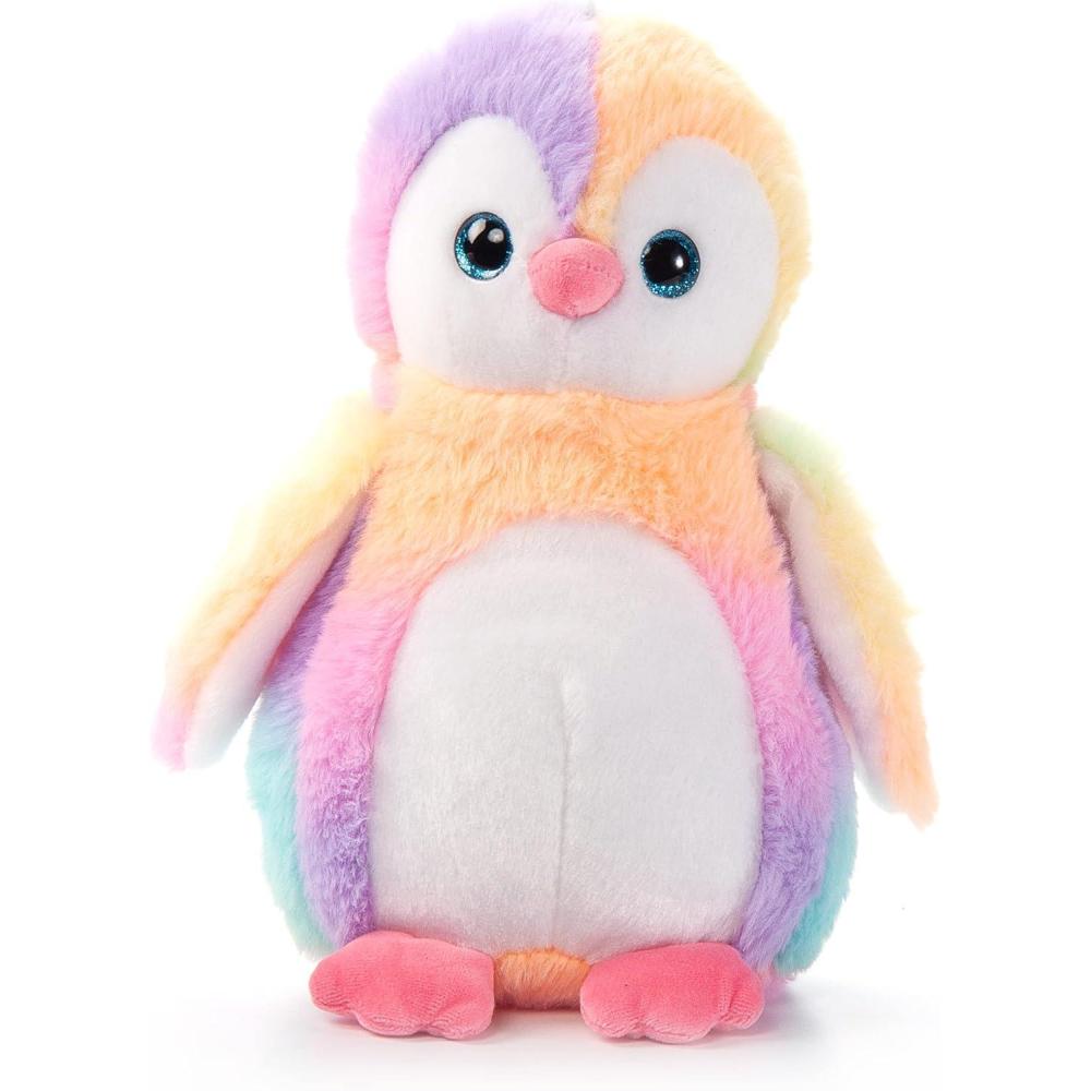 image:imageThe Petting Zoo Penguin Stuffed Animal Plushie Ombrez Animals Rainbow Penguin Plush Toy 9 inches