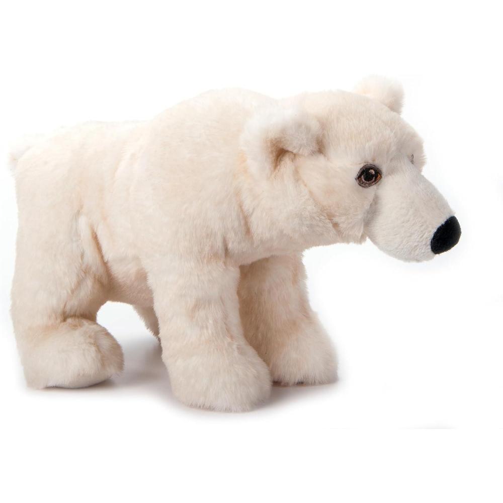 image:imageThe Petting Zoo Polar Bear Stuffed Animal Plushie Gifts for Kids Earth Keeperz Wildlife Animals Zoologee White Polar Bear Plush Toy 14 inches
