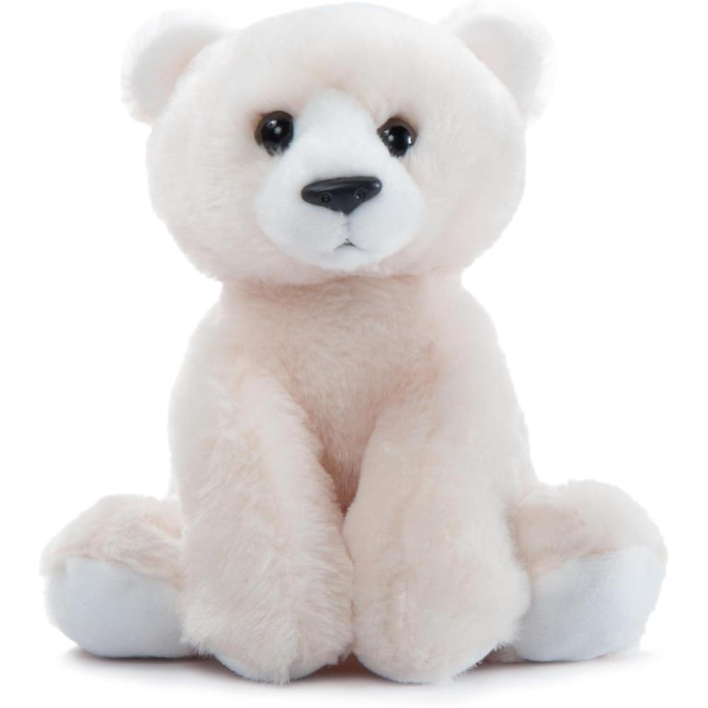 image:imageThe Petting Zoo Polar Bear Stuffed Animal Plushie Gifts for Kids Wild Onez Wildlife Animals Polar Bear Plush Toy 9 inches