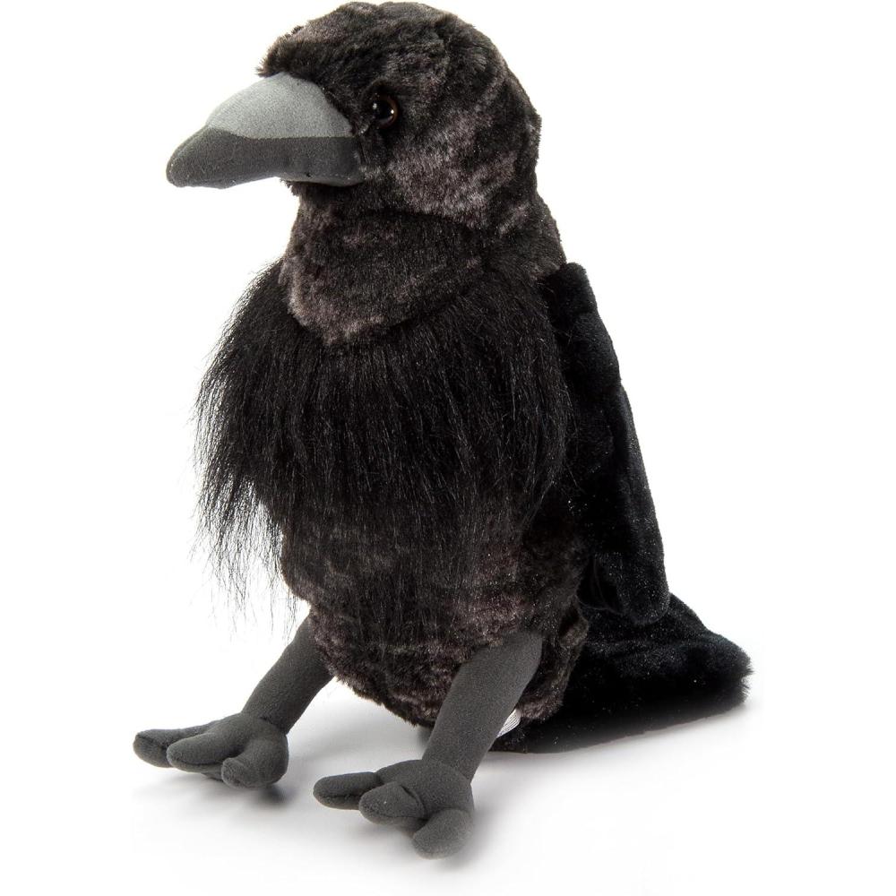 image:imageThe Petting Zoo Raven Stuffed Animal Plushie Gifts for Kids Wild Onez Wildlife Animals Black Raven Plush Toy 12 Inches