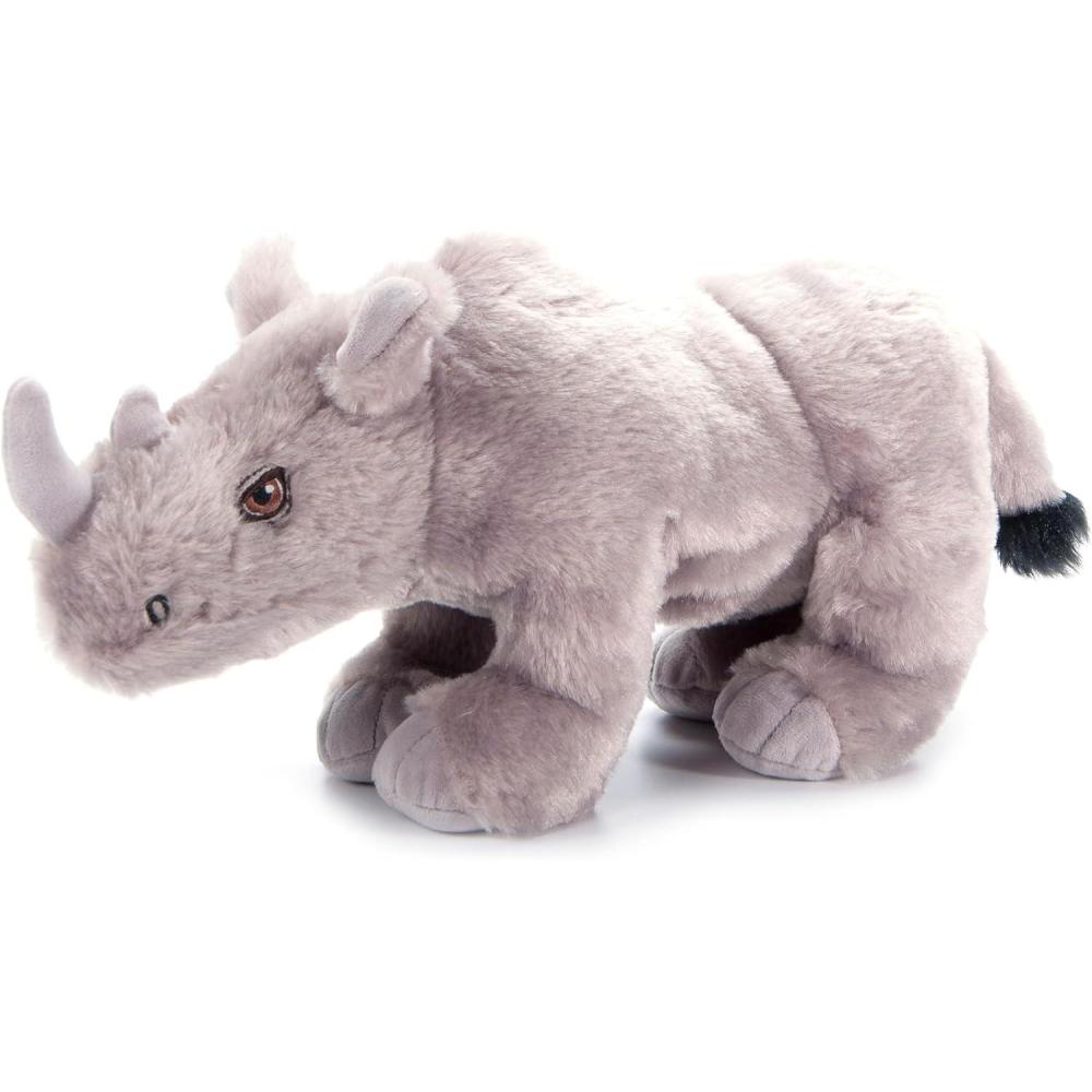 image:imageThe Petting Zoo Rhino Stuffed Animal Plushie Gifts for Kids Earth Keeperz Wildlife Animals Zoologee Grey Rhino Plush Toy 12 inches