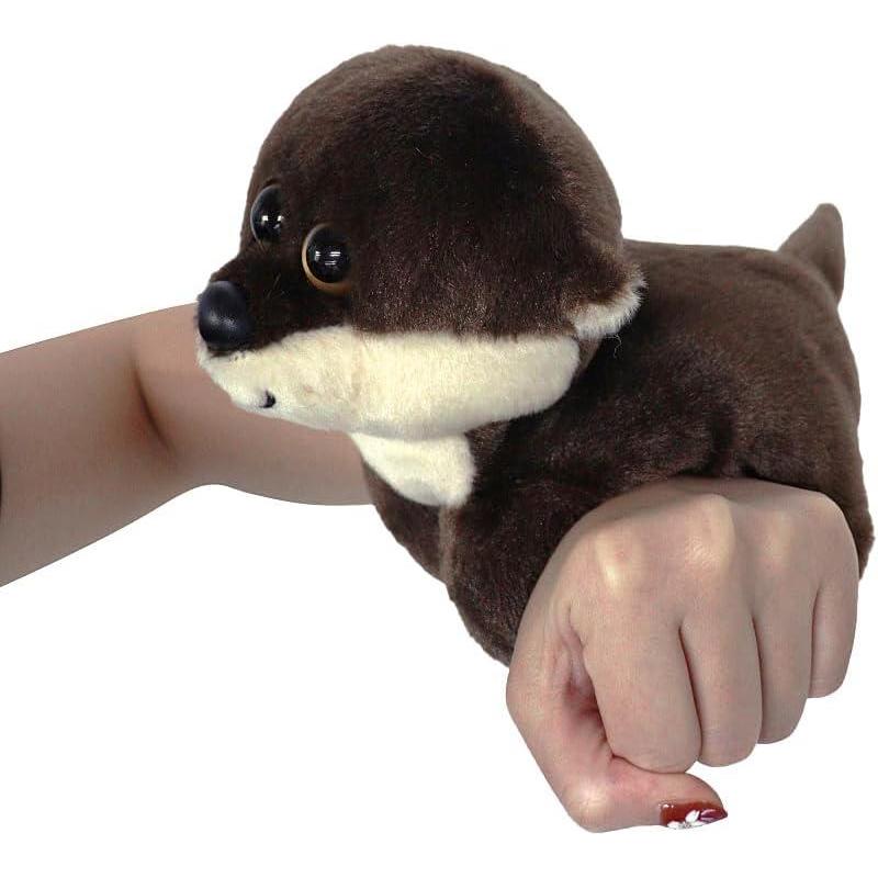 image:imageThe Petting Zoo River Otter Stuffed Animal Plushie Slap Bracelet Gifts for Kids Slapstix Wildlife Animals Otter Plush Toy 10 Inches