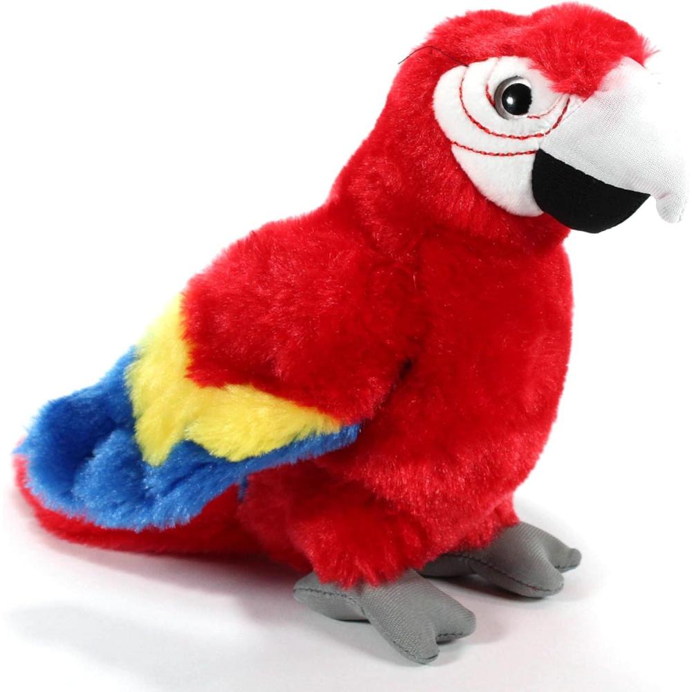 image:imageThe Petting Zoo Scarlet Macaw Stuffed Animal Plushie Gifts for Kids Wild Onez Wildlife Animals Red Parrot Plush Toy 9 inches