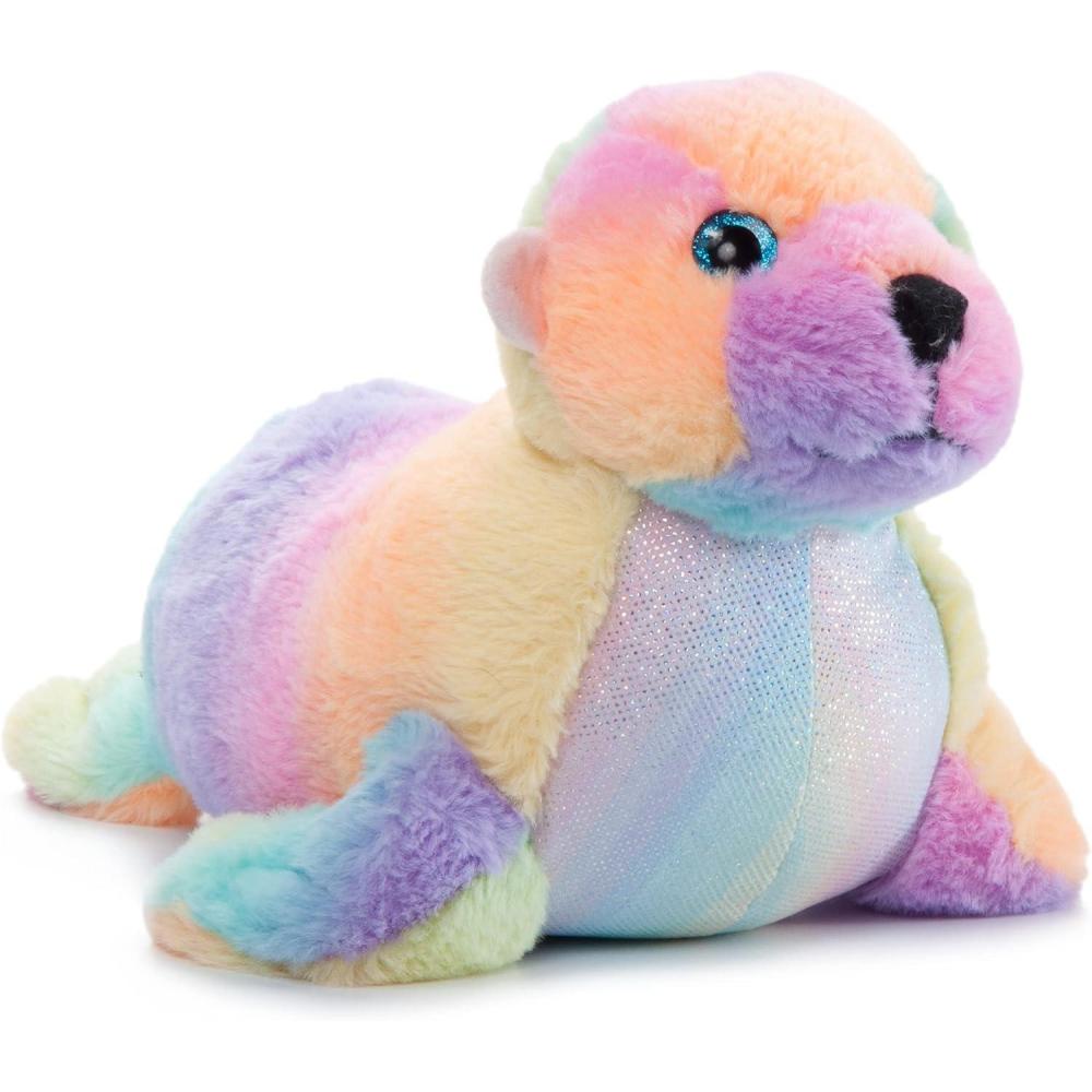 image:imageThe Petting Zoo Sea Lion Stuffed Animal Plushie Ombrez Wildlife Animals Rainbow Sea Lion Plush Toy 15 inches