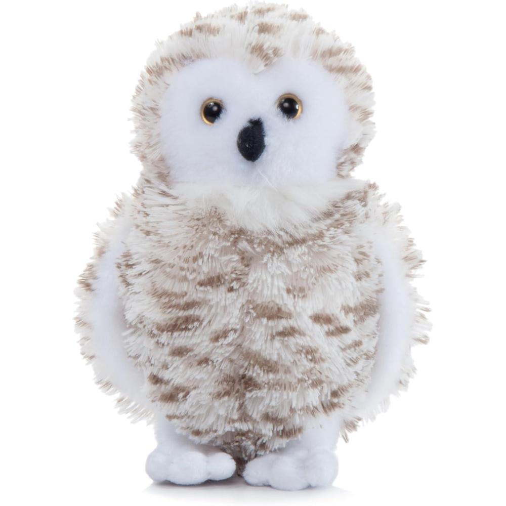 image:imageThe Petting Zoo Snowy Owl Stuffed Animal Plushie Gifts for Kids Wild Onez Wildlife Animals White Owl Plush Toy 9 Inches