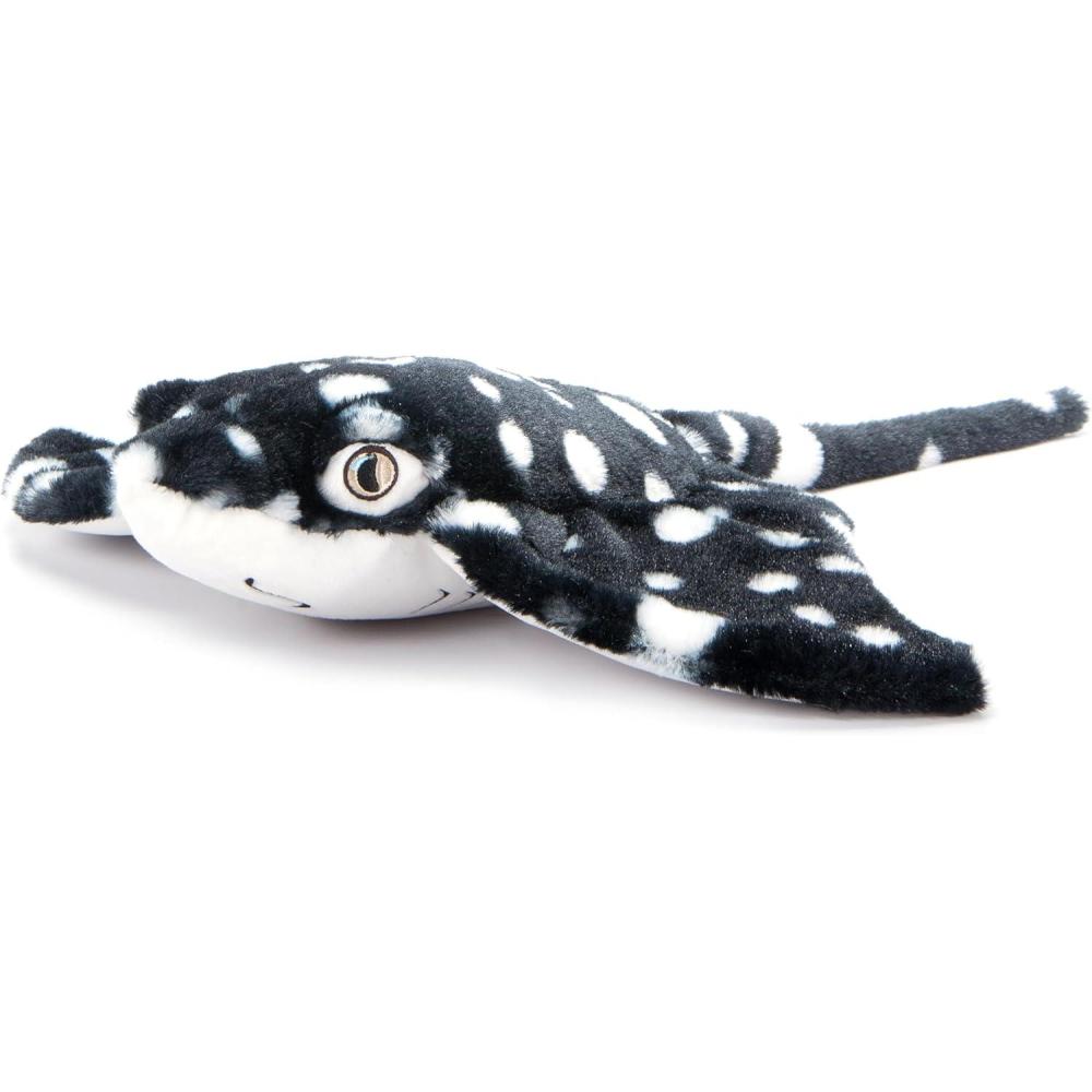 image:imageThe Petting Zoo Spotted Eagle Stingray Stuffed Animal Plushie Gifts for Kids Earth Keeperz Sealife Animals Zoologee Blue and White Stingray Plush Toy 22 inches