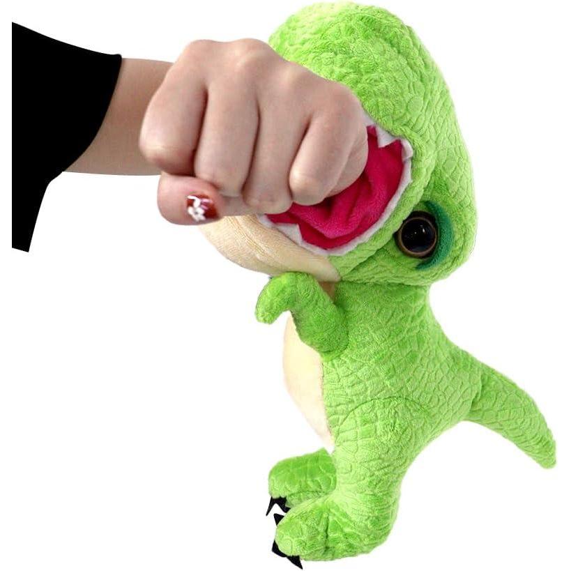 image:imageThe Petting Zoo TRex Stuffed Animal Plushie Slap Bracelet Gifts for Kids Slapstix Animals Green TRex Dinosaur Plush Toy 10 inches