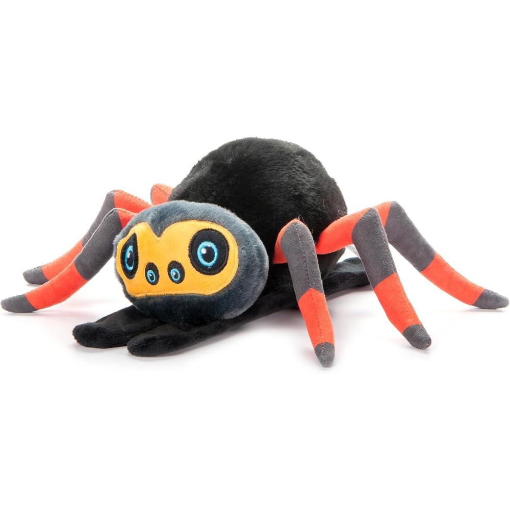 image:imageThe Petting Zoo Tarantula Stuffed Animal Plushie Slap Bracelet Gifts for Kids Slapstix Wildlife Animals Black Tarantula Plush Toy 9 inches