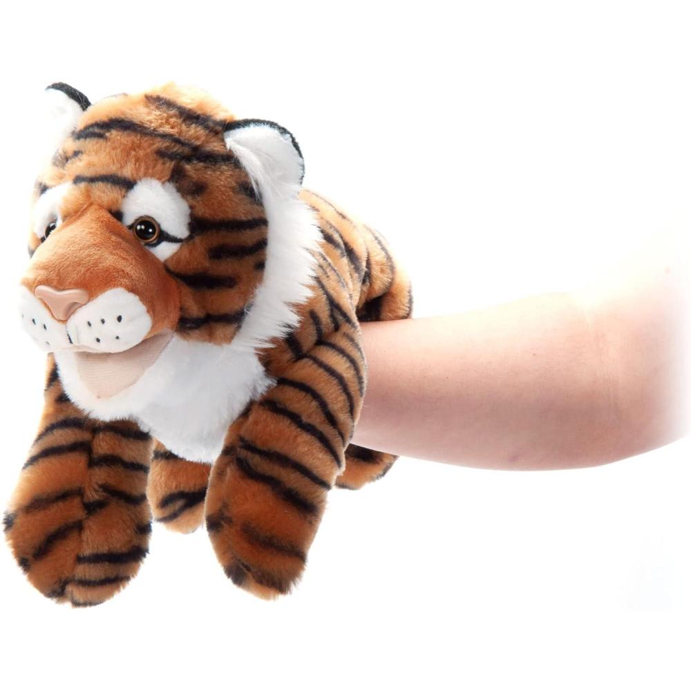 image:imageThe Petting Zoo Tiger Hand Puppet Stuffed Animal Plushie Gifts for Kids Puppetz Animals Tiger Interactive Puppets Plush Toy 16 Inches