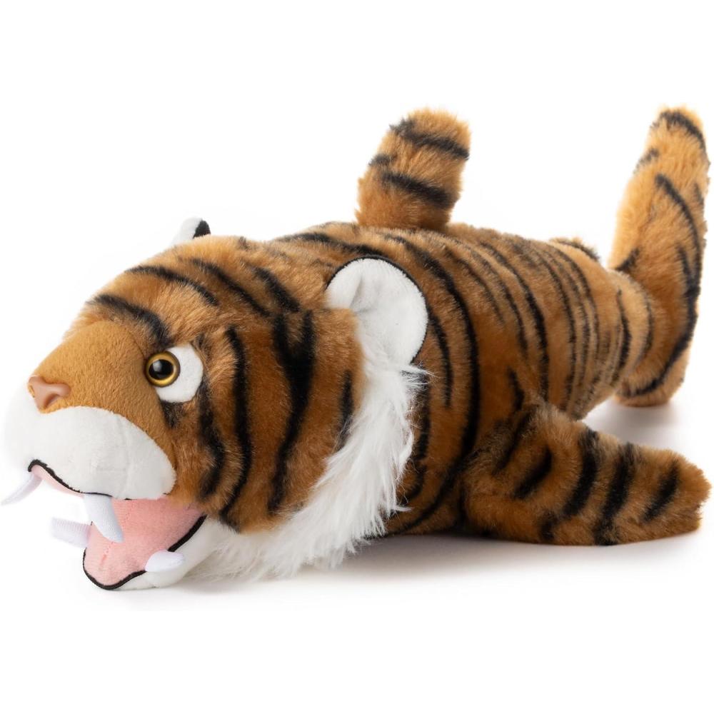 image:imageThe Petting Zoo Tiger Stuffed Animal Plushie Gifts for Kids Bitezillaz Animals Tiger Plush Toy 18 inches