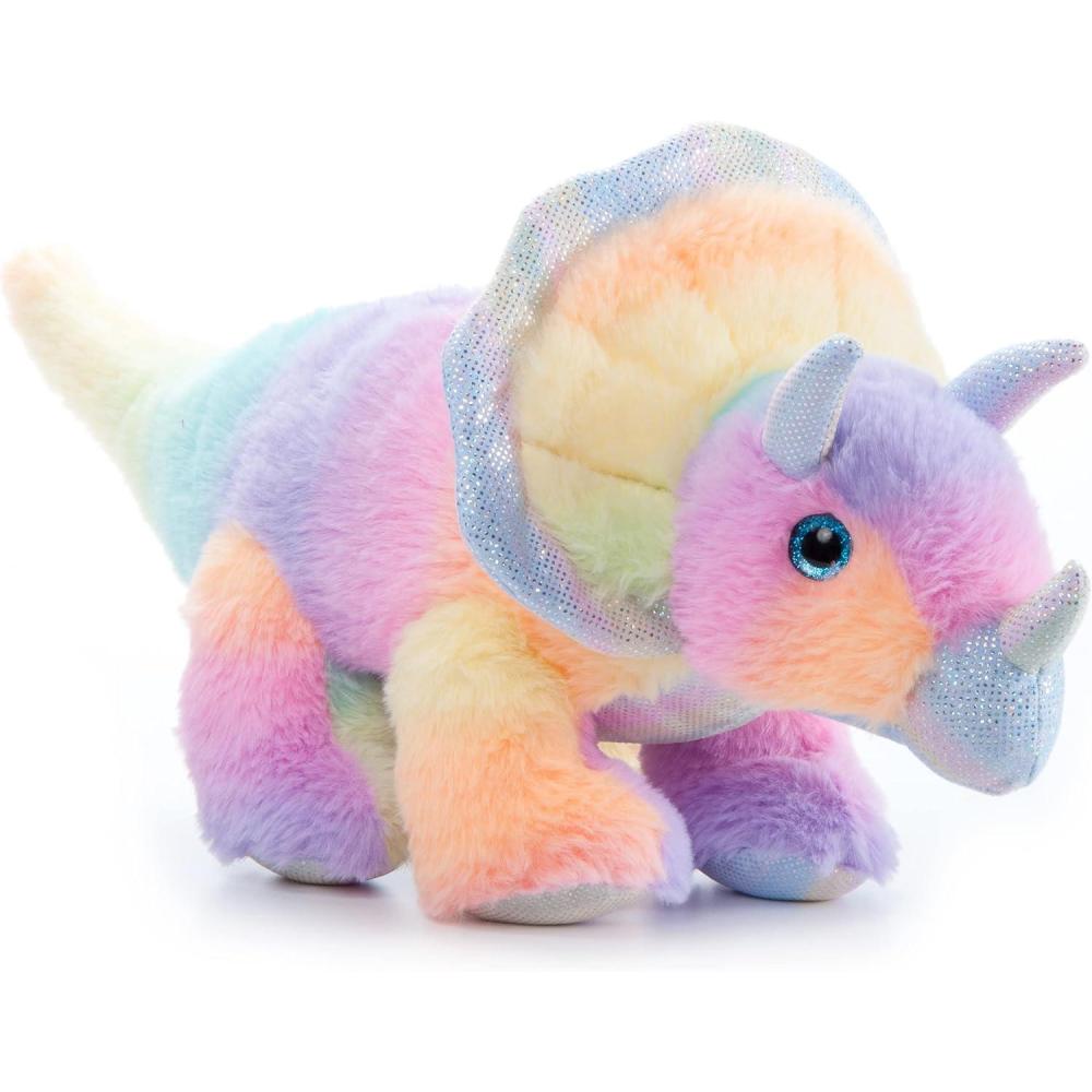 image:imageThe Petting Zoo Triceratops Stuffed Animal Plushie Ombrez Wildlife Animals ZOOLOGEE Rainbow Dinosaur Plush Toy 17 inches