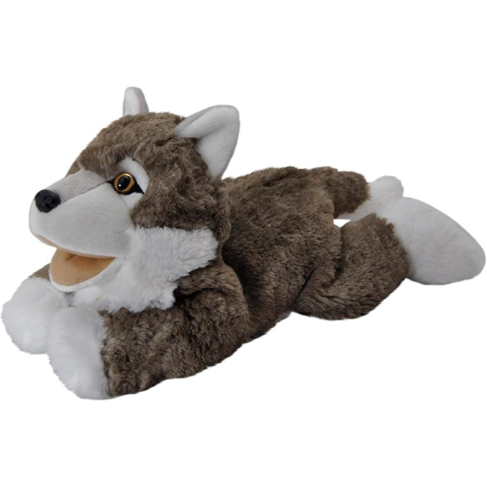 image:imageThe Petting Zoo Wolf Hand Puppet Stuffed Animal Plushie Gifts for Kids Puppetz Animals Wolf Interactive Puppets Plush Toy 17 Inches
