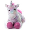 The Petting Zoo 13″ Pastel Tie Dye Rainbow Unicorn with Silver Sparkly Horn