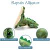 The Petting Zoo Alligator Stuffed Animal Plushie Slap Bracelet, Gifts for Kids, Slapstix Wildlife Animals, Green Gator Plush Toy 10 Inches