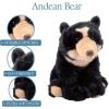 The Petting Zoo Andean Bear Stuffed Animal Plushie, Gifts for Kids, Wild Onez Rainforest Animals, Andean Bear Plush Toy, 12 inches
