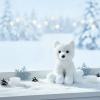 The Petting Zoo Arctic Fox Stuffed Animal Plushie, Gifts for Kids, Wild Onez Wildlife Animals, Fox Plush Toy 9 inches