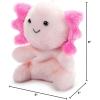 The Petting Zoo Axolotl Stuffed Animal Plushie, Gifts for Kids, Nuggetz Animals, Salamander Plush Toy, 6 inches