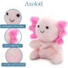 The Petting Zoo Axolotl Stuffed Animal Plushie, Gifts for Kids, Nuggetz Animals, Salamander Plush Toy, 6 inches