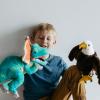 The Petting Zoo Bald Eagle Stuffed Animal Plushie, Gifts for Kids, Puppetz Animals, Eagle Plush Toy 15 Inches