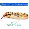 The Petting Zoo Ball Python Snake Stuffed Animal Plushie, Gifts for Kids, Earth Keeperz Snake Animals, Zoologee Yellow Ball Python Snake Plush Toy, 54 inches