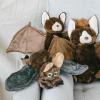 The Petting Zoo Bat Stuffed Animal Plushie Slap Bracelet, Gifts for Kids, Slapstix Wildlife Animals, Brown Bat Plush Toy, 9 inches