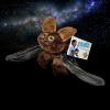 The Petting Zoo Bat Stuffed Animal Plushie Slap Bracelet, Gifts for Kids, Slapstix Wildlife Animals, Brown Bat Plush Toy, 9 inches