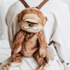 The Petting Zoo Bigfoot Boy Stuffed Animal Plushie Backpack, Gifts for Kids, Wildlife Animal Toy, Brown Bigfoot Plush Toy Book Bag, 20 inches