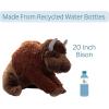 The Petting Zoo Bison Plushie, Gifts for Kids, Wild Onez Wildlife Animals, Jumbo Brown Bison Plush Toy 20 inches