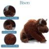 The Petting Zoo Bison Plushie, Gifts for Kids, Wild Onez Wildlife Animals, Jumbo Brown Bison Plush Toy 20 inches