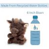 The Petting Zoo Bison Stuffed Animal Plushie, Gifts for Kids, Nuggetz Wildlife Animals, Bison Plush Toy, 6 inches(Small)