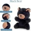 The Petting Zoo Black Bear Stuffed Animal Plushie, Gifts for Kids, Nuggetz Wildlife Animals, Bear Panda Plush Toy, 6 inches