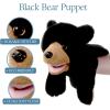 The Petting Zoo Black Bear Stuffed Animal Plushie, Gifts for Kids, Puppetz Animals, Bear Plush Toy 15 Inches