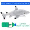 The Petting Zoo Blacktip Shark Stuffed Animal Plushie, Gifts for Kids, Earth Keeperz Sealife Animals, Zoologee Grey Blacktip Shark Plush Toy, 16 inches