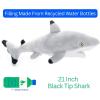 The Petting Zoo Blacktip Shark Stuffed Animal Plushie, Gifts for Kids, Earth Keeperz Sealife Animals, Zoologee Grey Blacktip Shark Plush Toy, 21 inches