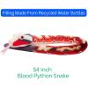 The Petting Zoo Blood Python Snake Stuffed Animal Plushie, Gifts for Kids, Earth Keeperz Snake Animals, Zoologee Red Blood Python Snake Plush Toy, 54 inches