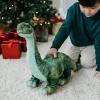 The Petting Zoo Brachiosaurus Dinosaur Stuffed Animal Plushie, Gift for Kids, Dino Animals, Green Brachiosaurus Plush Toy 26 inches Head to Tail