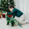 The Petting Zoo Brachiosaurus Dinosaur Stuffed Animal Plushie, Gift for Kids, Dinosaur Animals, Green Brachiosaurus Dinosaur Plush Toy 20 inches