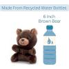 The Petting Zoo Brown Bear Stuffed Animal Plushie, Gifts for Kids, Nuggetz Wildlife Animals, Bear Panda Plush Toy, 6 inches(Small)